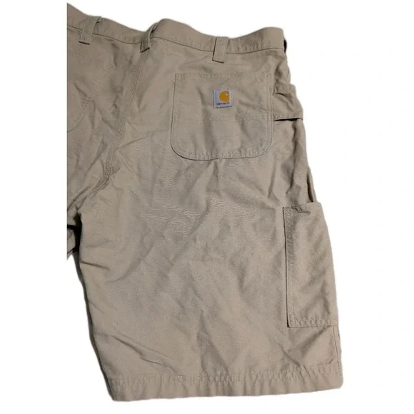Carhartt B147 Tan Carpenter Work Shorts Mens 38 Original Fit Utility Canvas - Picture 7 of 9